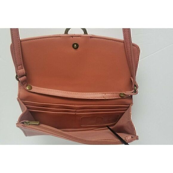 Universal Thread Ring Snap Closure Crossbody Bag COLOR Rose Removable Strap - Picture 4 of 7
